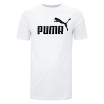 Camiseta Puma Essentials Logo - Masculina BRANCO/PRETO