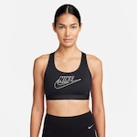 Top Fitness Nike Swoosh Futura - Feminino PRETO