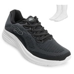 Tênis Olympikus Index 3 + Meia Op24 - Masculino PRETO/CINZA