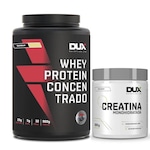 Kit Whey Protein Concentrado Dux Nutrition 900g Baunilha + Creatina 100% Pura 300g Nao Se Aplica