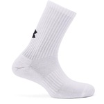 Meia Cano Alto Under Armour Core Cotton Crew - 3 Pares - Unissex BRANCO