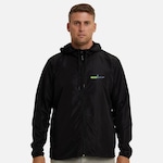 Jaqueta Corta Vento com Capuz WSS Brasil Impermeável Never Give Up! - Masculina PRETO