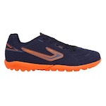 Chuteira Society Topper Drible Vi - Adulto AZUL ESC/LARANJA