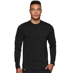 Camiseta Slim Fitness Manga Longa UV Proteção Solar Fator 50 Tecido Gelado - Masculina PRETO