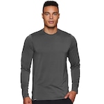 Camiseta Slim Fitness Manga Longa UV Proteção Solar Fator 50 Tecido Gelado - Masculina CINZA