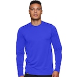 Camiseta Slim Fitness Manga Longa UV Proteção Solar Fator 50 Tecido Gelado - Masculina AZUL