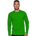 Camiseta Slim Fitness Manga Longa UV Proteção Solar Fator 50 Tecido Gelado - Masculina VERDE