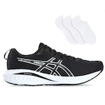 Kit Tênis Asics Gel-Excite 10 + 3 Pares De Meias - Masculino PRETO/BRANCO