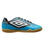 Chuteira Indoor Futsal Umbro Cannon Jr Infantil AZUL ESC/PRETO