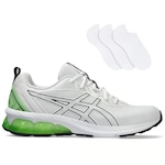 Kit Tênis Asics Gel-Quantum 90 Iv + 3 Pares de Meias - Masculino Branco/Verde Cla