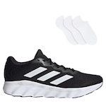 Kit Tênis adidas Switch Move + 3 Pares de Meias - Unissex PRETO/BRANCO