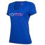 Camiseta Feminina Mormaii Decote V Linha Samantha Barijan AZUL