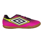 Chuteira Futsal Umbro Cannon Jr - Infantil Rosa/Verde