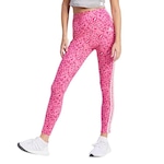 Calça Legging adidas Animal Print Essentials - Feminina ROSA/BRANCO