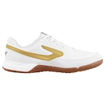 Chuteira Futsal Topper Titanium X - Adulto BRANCO/OURO