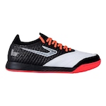 Chuteira Futsal Topper Dominator Fuse - Adulto PRETO/BRANCO