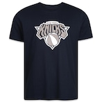 Camiseta New Era Regular New York Knicks Core Nba - Masculina PRETO