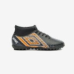 Chuteira Society Umbro Mutant Jr - Infantil PRETO/LARANJA