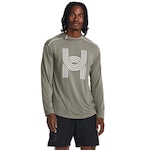 Camiseta Manga Longa de Treino Under Armour Run Everywhere - Masculina VERDE