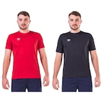 Kit Camisetas Umbro Twr Striker - 2 Unidades - Masculina Vermelho/Preto