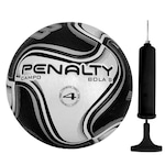 Bola de Futebol de Campo Penalty 8 Xxiv + Bomba de Ar - Infantil BRANCO/PRETO