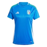 Camisa 1 da Itália 24 adidas - Feminina AZUL