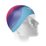 Touca de Natação Cabelos Volumosos de Silicone Ladies Cap - Adulto AZUL