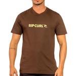 Camiseta Rip Curl New Icon - Masculina MARROM