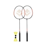 Kit Badminton Vollo Completo 2 Raquetes e 2 Petecas Vb003 LARANJA