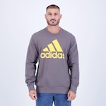 Blusão de Moletom sem Capuz adidas Big Logo - Masculino CINZA