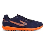 Chuteira Society Topper Drible Vi - Adulto AZUL ESC/LARANJA