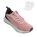 Tênis Puma Flyer Flex + Par de Meias Pm24-37940 - Feminino ROSA/PRETO