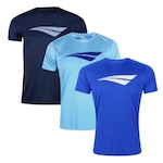 Kit de Camisetas Penalty X - Masculina - 3 unidades AZUL CLA/AZUL ESC