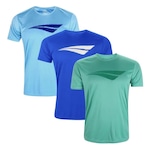 Kit Camiseta Penalty X - 3 Unidades - Masculina Verde/Azul