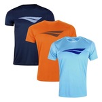 Kit de Camisetas Penalty X - Masculino - 3 unidades LARANJA/AZUL ESC