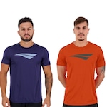 Kit de Camisetas Penalty X - Masculino - 2 unidades AZUL ESC/LARANJA