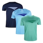 Kit Camiseta Penalty X - 3 Unidades - Masculino VERDE/AZUL ESC