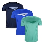 Kit Camiseta Penalty X - 3 Unidades - Masculina Azul/Verde