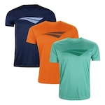 Kit Camiseta Penalty X - 3 Unidades - Masculino AZUL ESC/VERDE