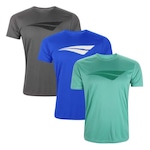 Kit Camiseta Penalty X - 3 Unidades - Masculino CINZA/VERDE