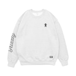 Blusão de Moletom Grizzly Mini Bear Script Crewneck Masculino BRANCO