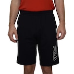 Bermuda de Moletom Fila Practical Logo Outline - Masculina PRETO