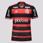 Camisa do Flamengo I 2024 adidas - Masculina PRETO