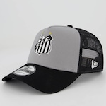 Boné Aba Curva New Era Santos Trucker - Snapback - Adulto PRETO