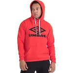 Blusão de Moletom com Capuz Umbro Diamond Essential - Masculino VERMELHO