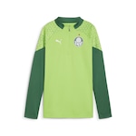 Camisa Manga Longa de Treino do Palmeiras Quarter-Zip 2024 Puma - Feminina VERDE