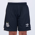 Calção do Santos II 2022 Umbro - Juvenil PRETO