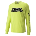 Camiseta Manga Longa Puma Qualifier Long Sleeve Basketball - Masculina AMARELO