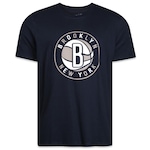 Camiseta New Era Regular Brooklyn Nets Core NBA - Masculina PRETO