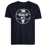 Camiseta New Era Regular Brooklyn Nets Core NBA - Masculina PRETO